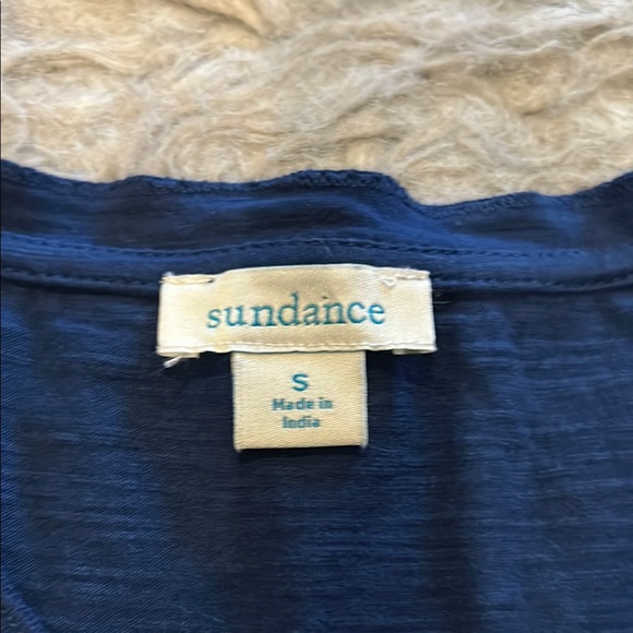 Sundance Navy Blue Quarter Sleeve Short with Floral Embroidery‎ - Picture 4 of 6